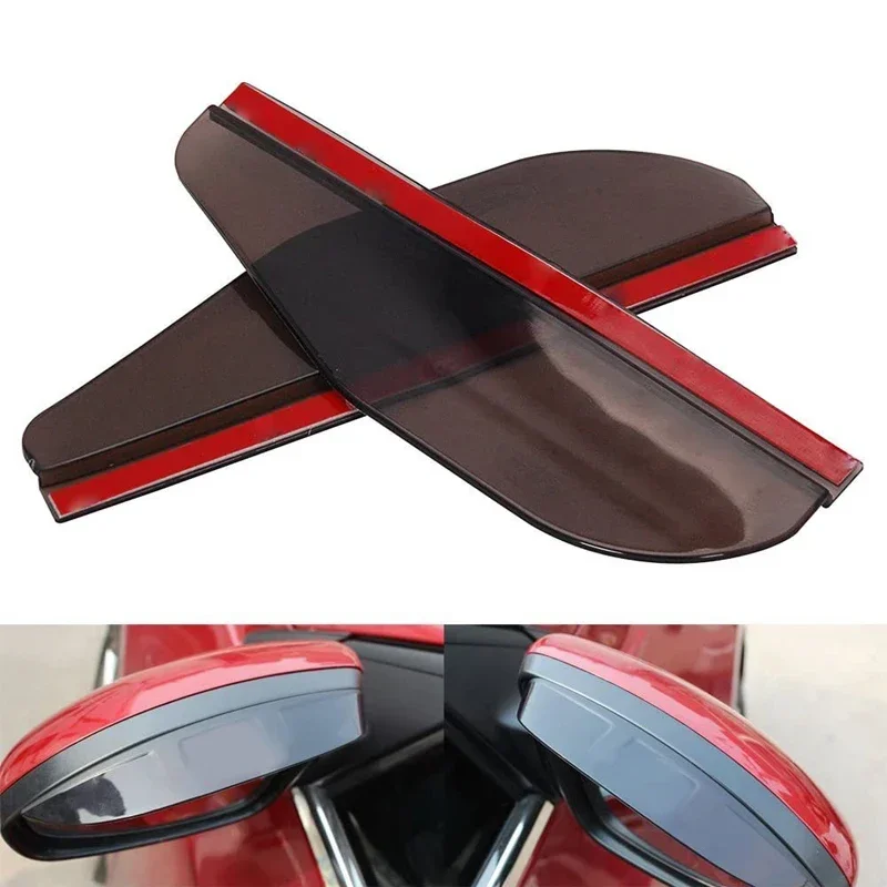 2Pcs Car Rearview Mirror Rain Eyebrow Auto Car Rear View Side Rain Snow Guard Sun Visor Shade