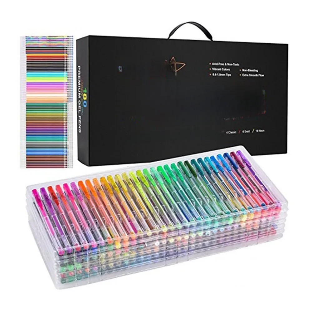 Office School 24colors Refills Markers Watercolor Gel Pen Replace Supplies Office Stationery Garden