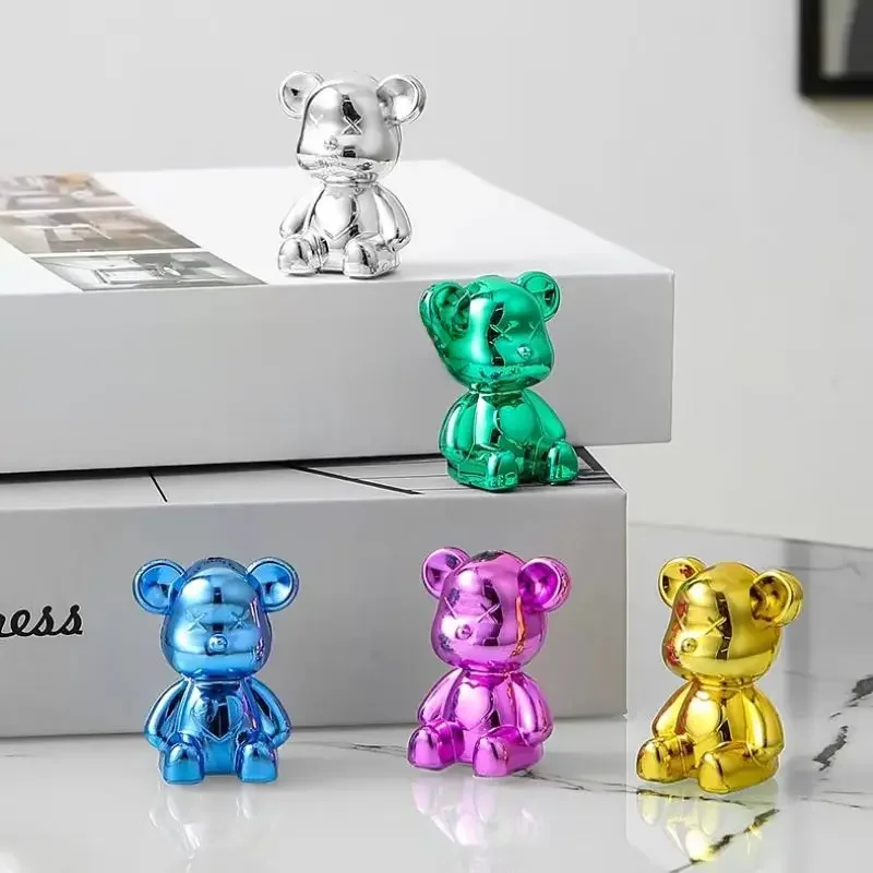 Colorful violent bear car center console ornaments cute car interior decoration personalized desk