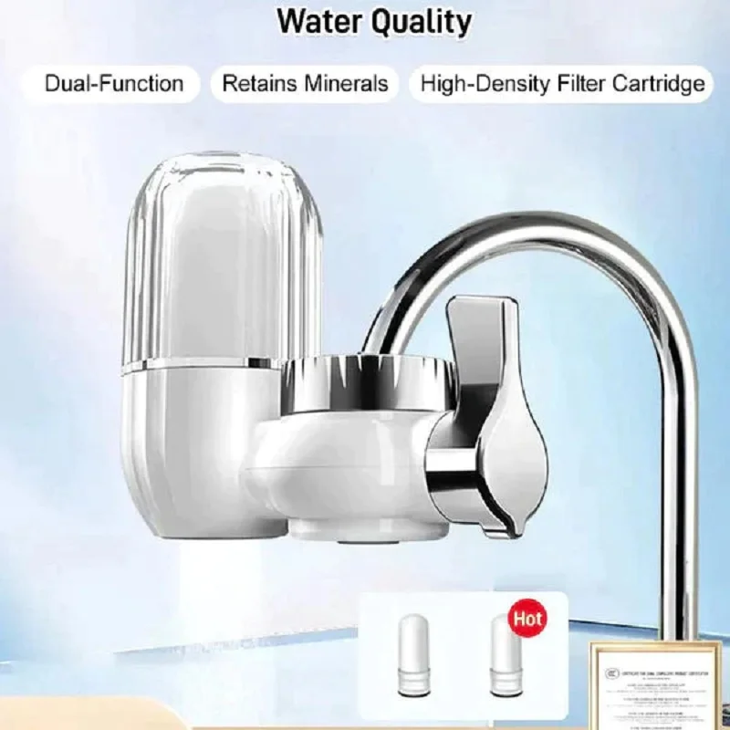 Faucet Water Filter Purifier for Sink Faucet Mount Water Filtration System for Tap Water 5 Layer Filtration Filter