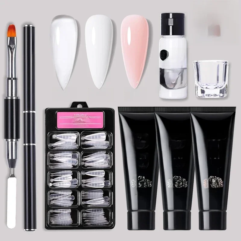 UR SUGAR 15ml Extension Nail Gel Set Full Manicure Kit Crystal Acrylic Quick Extension Nails