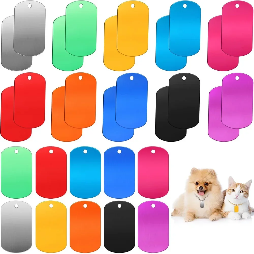 100Pcs Nameplate Laser Engraved Number Pendant for KeyChain Diy Making Aluminum Military Identity