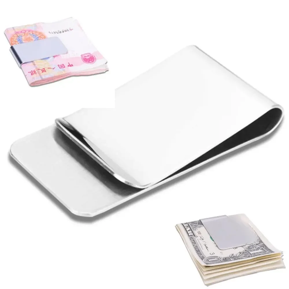 High Quality Hot Sale Metal Clip Slim Pocket Credit Card ID Clip Stainless Steel Money Clip Wallet