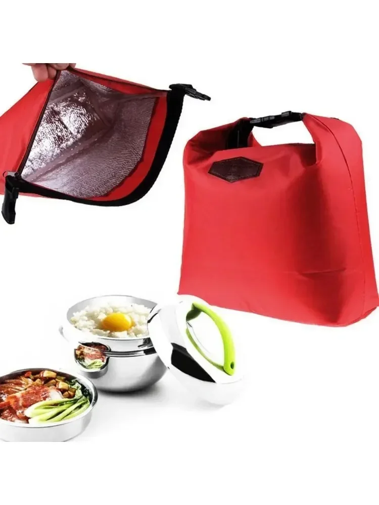 Thermal Insulated Lunch Bag Portable Oxford Cloth Cooler Lunchbox Storage Bag Carry Picinic Food