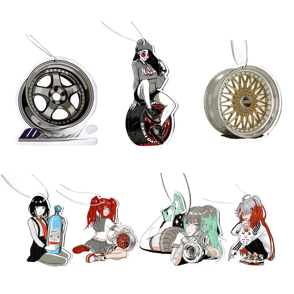 JDM Culture Car Air Freshener Rearview Mirror Perfume Pendant Interior Accessories Auto Mirror