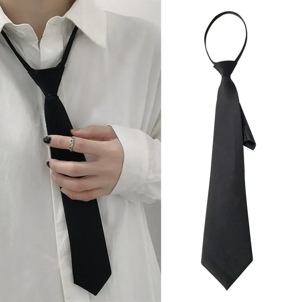 Unisex Ties Retro Silky Narrow Neck Tie Slim Smooth Women's Bow Tie Korean Style Simple Elegant