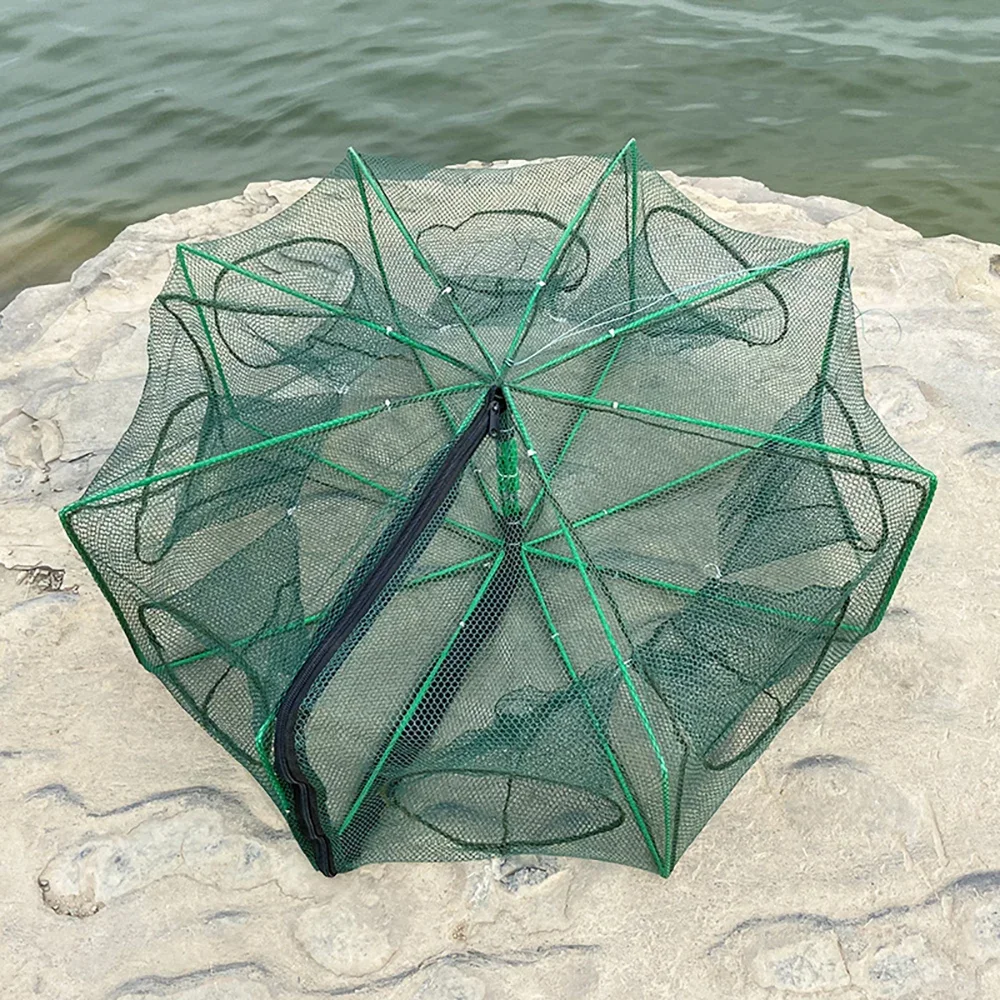 1 PC Foldable Fishing Net Catcher For Fish Minnan Crabs Crayfish Crab Meat Shrimp Soaking Cages