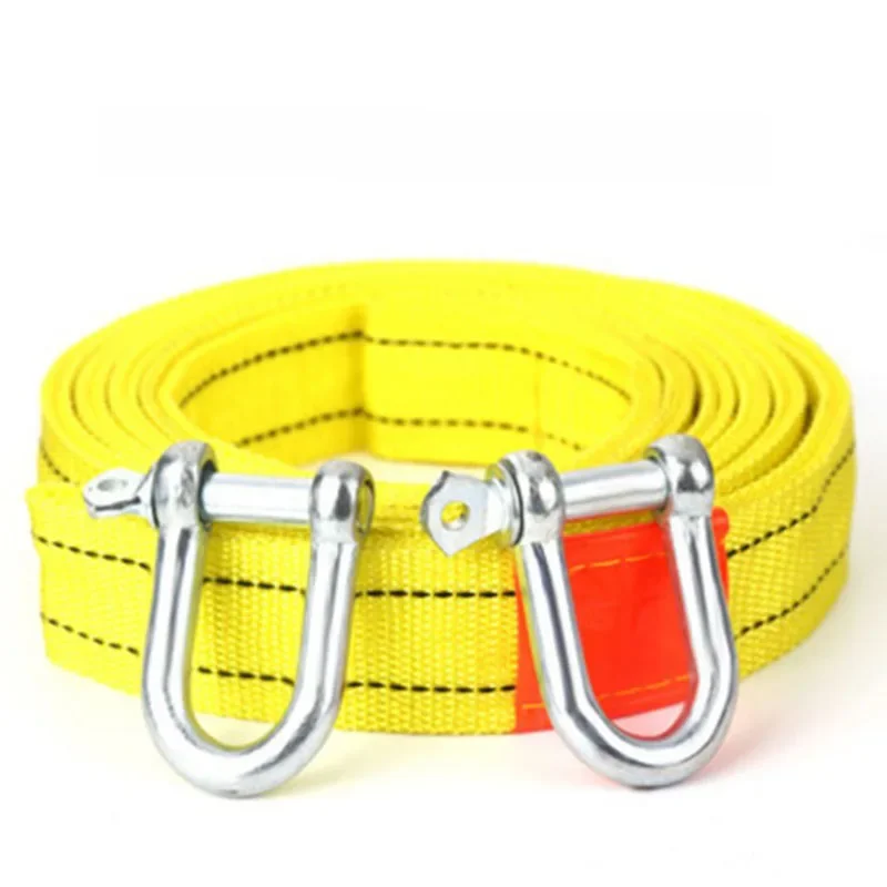 3 Heavy Duty 3 Ton Car Tow Cable Towing Pull Rope Strap Hooks Van Road Recovery Car rescue tool