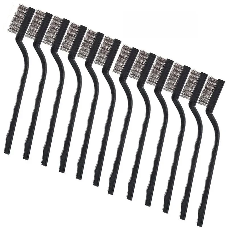 12PCS/6PCS Set Mini Metal Clening Wire Brushes DIY Paint Rust Remover Removal Cleaning Polishing