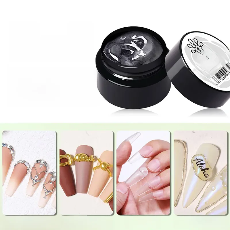 BORN PRETTY 4 In 1 PVC Soft Solid Gel Stereo Modeling Carve Soak Off UV LED 3D Transparent Color