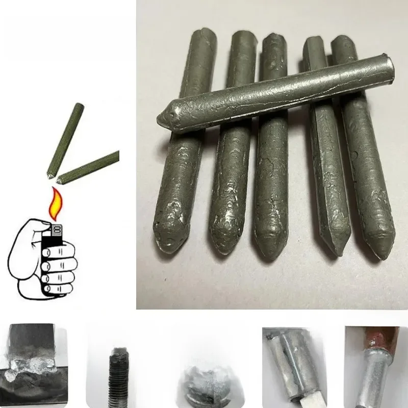 10Pcs Low Temperature Easy Melt Aluminum Welding Rods Vacuum Weld Bars Cored Wire for Soldering