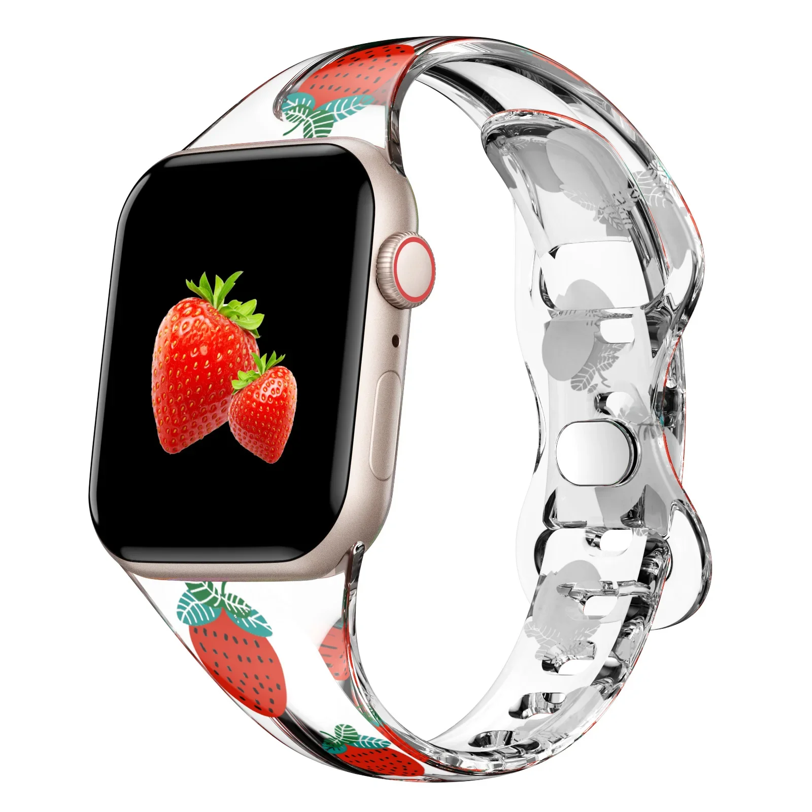 Transparency Strap For Apple iWatch Series 8 7 SE 6 For Watch Correa Silicone Band For Apple Watch