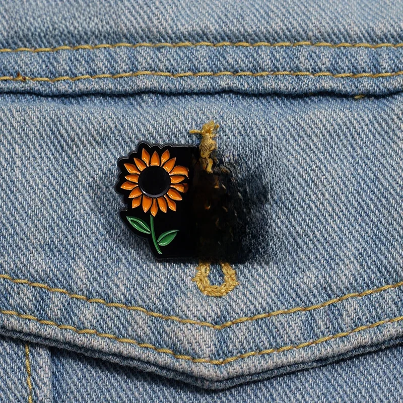 Sunflow Enamel Pins Custom in a World Where You Can Be Anything BE KIND