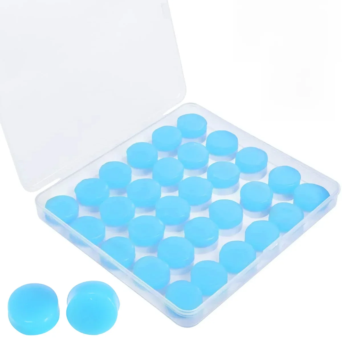 30Pcs Silicone Ear Plugs Reusable Earplugs for Sleeping Swimming Traveling Working Studying Noise