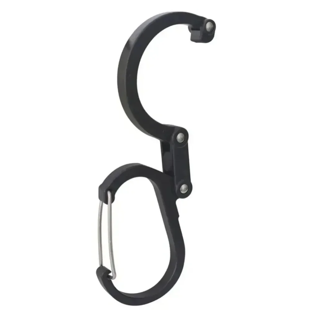 1PC Hybrid Gear Clips Multi-function Swivel Buckle D-Type Carabiner Non-Locking Strong Clip Camping