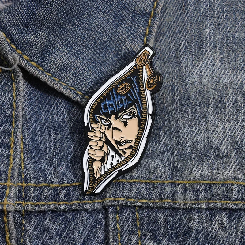 Cartoon Comic Character Enamel Pins Custom Jojo Japan Tv Animation Brooches Lapel Badges Classic