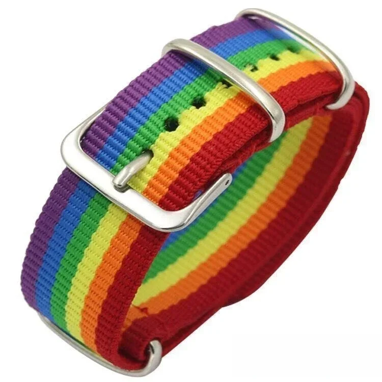 Delysia King Unisex Trendy Rainbow Couple Bracelet Simplicity Temperament Multicolor Wrist Band