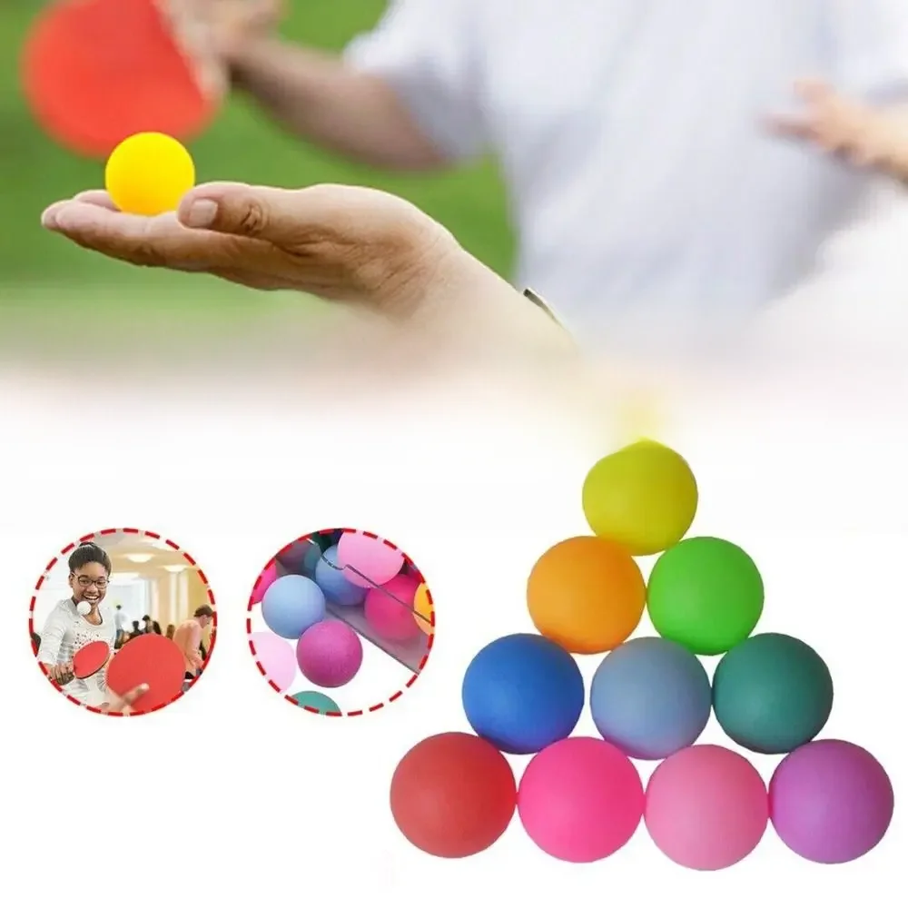 30/50Pcs Ping Pong Balls 40Mm Frosted Mixed Colours Game Table Tennis Balls Durable Seamless