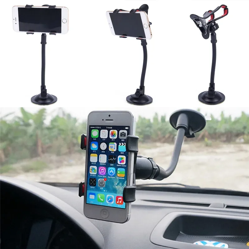 Universal 360 Rotating Car Auto Windshield Clip Mount Phone Holder Stand Bracket For Iphone Samsung