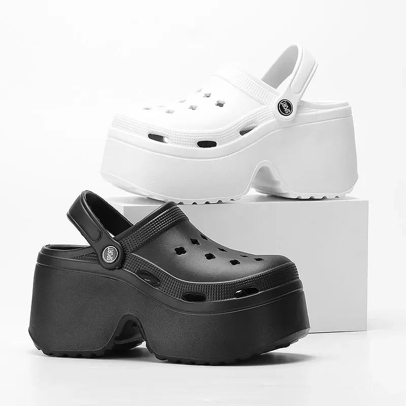 Women's Wedges Heel Sandals Summer 2024 Closed Toe Chunky Platform Sandalias Mujer Hollow Out Thick
