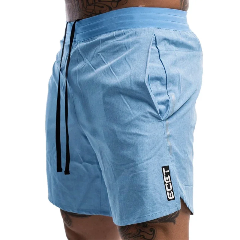2024 New Men Fitness Bodybuilding Shorts Man Summer Gyms Workout Male Breathable Quick Dry