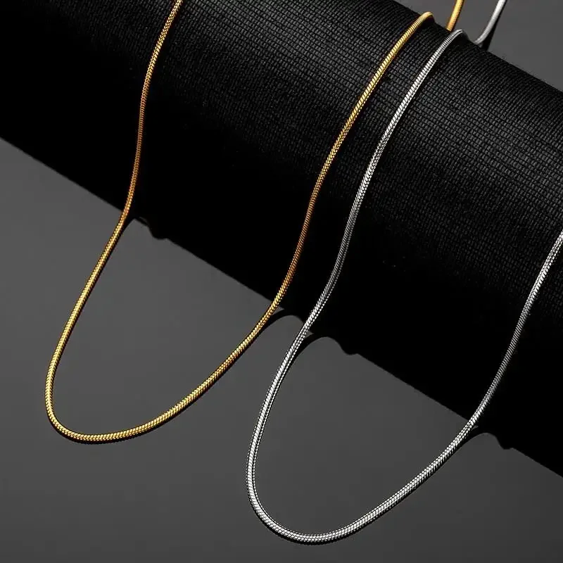 Hmeey Snake Chain Choker Stainless Steel Necklace Minimalist Collar For Women Man Jewelry Wedding