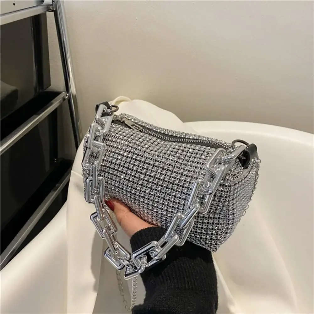 Bling Diamond Design Small Crossbody Messenger Bags for Women 2022 Summer Trend Luxury Fashion