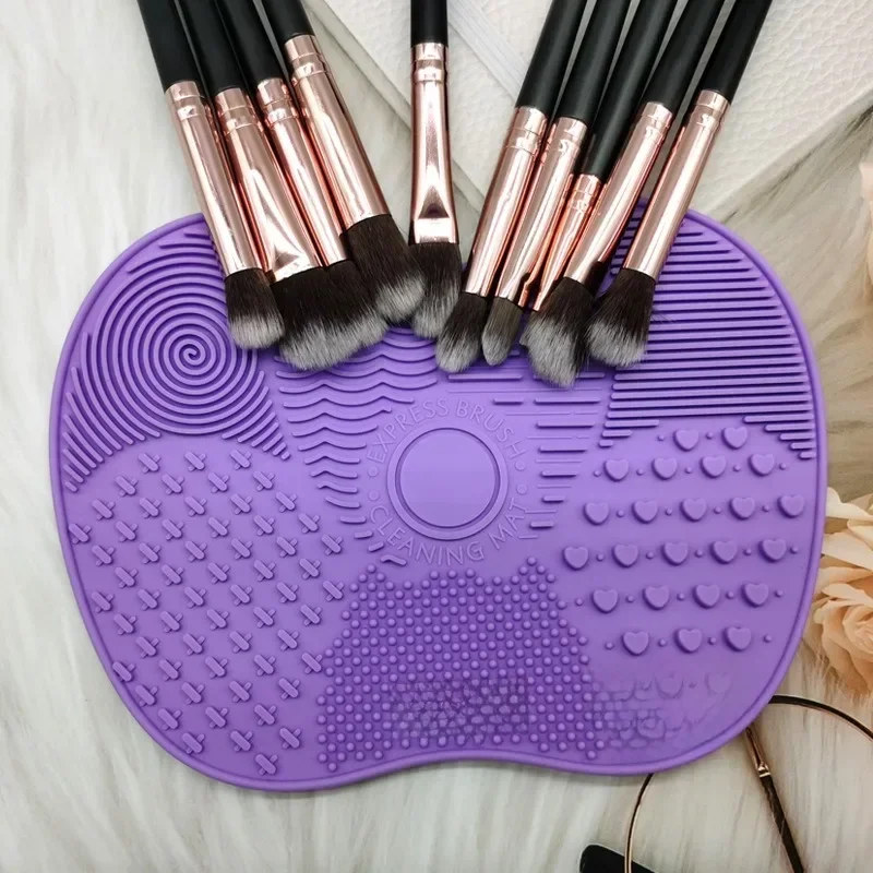 Colorful Brush Cleaner Scrubbe Board Cosmetic Makeup Brush Washing Silicone Gel Cleaning Mat