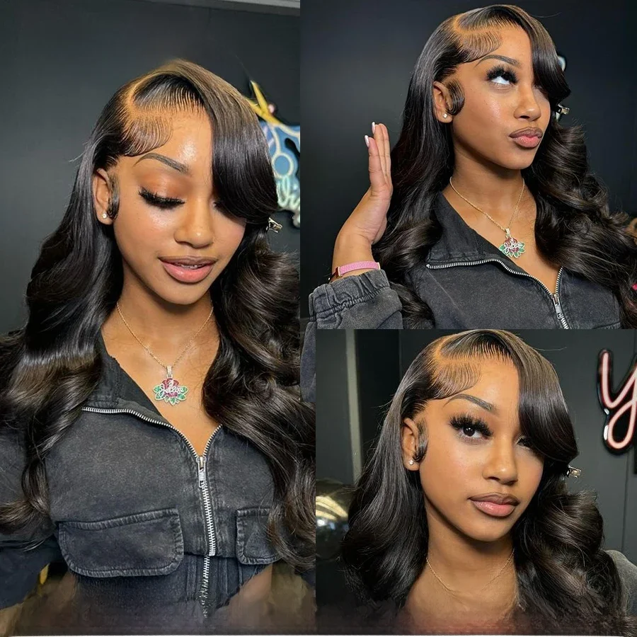 Wow Angel 13x6 HD Full Lace Frontal Wig Deep Parting Body Wave Human Hair wigs HD Lace Wig Melt
