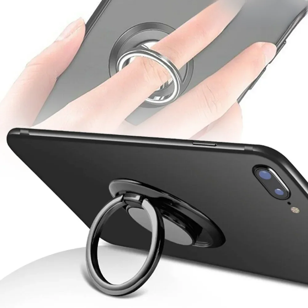 STONEGO 1PC/2Pcs Universal Metal Mobile Phone Ring Holder Magnetic Car Bracket Socket Phone Ring Car