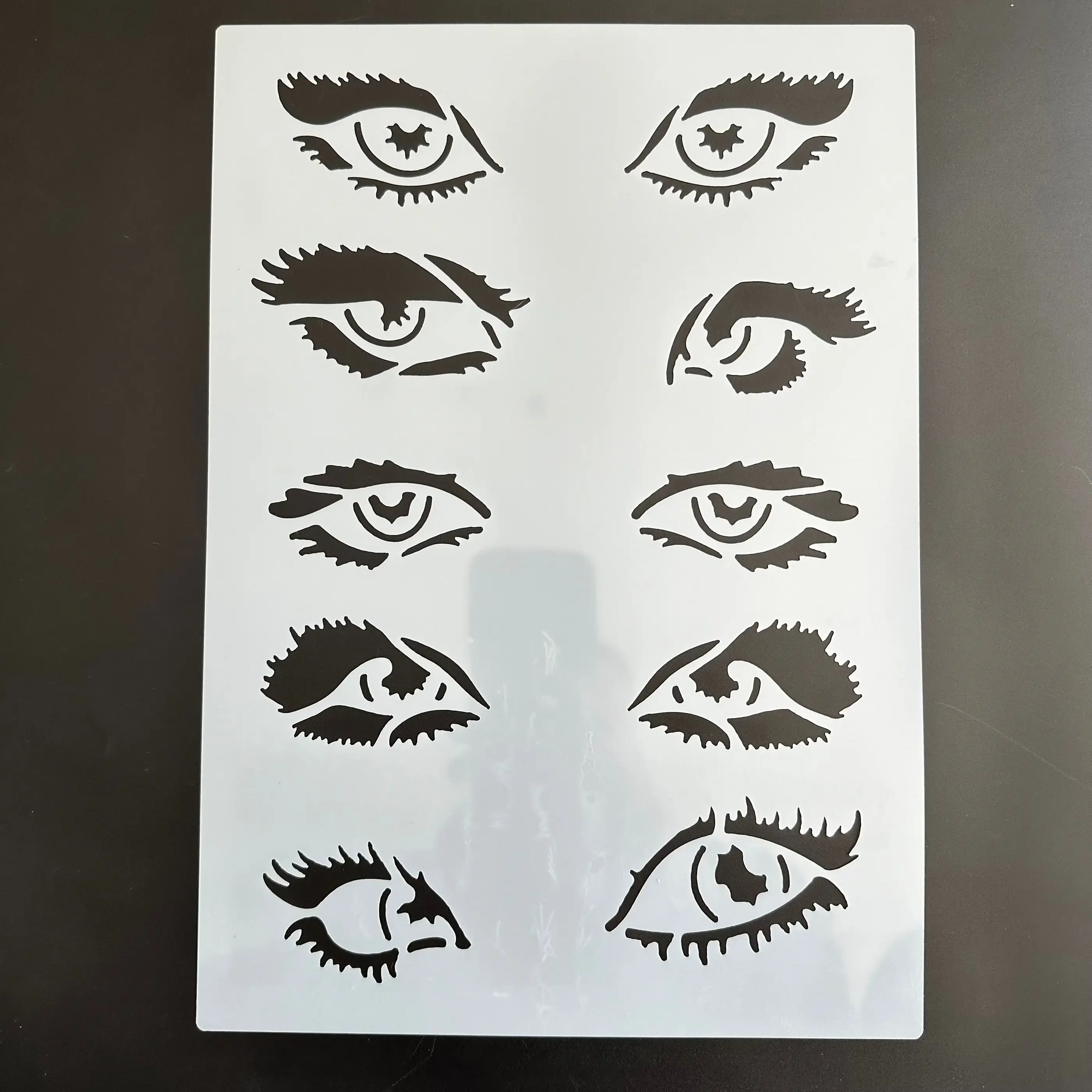 A4 29 *21cm Eye beauty pupil DIY Stencils Wall Painting Scrapbook Coloring Embossing Album Decorative Paper Card Template,wall