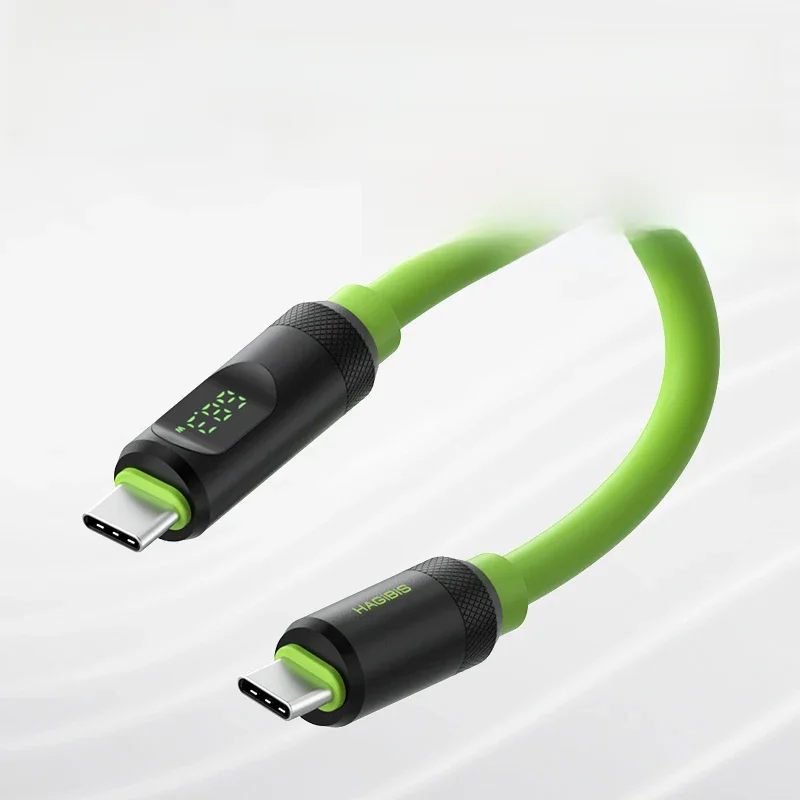 Hagibis Short USB C to USB C Cable PD 240W 40Gbps Fast Charging Cord With LED Display Compatible
