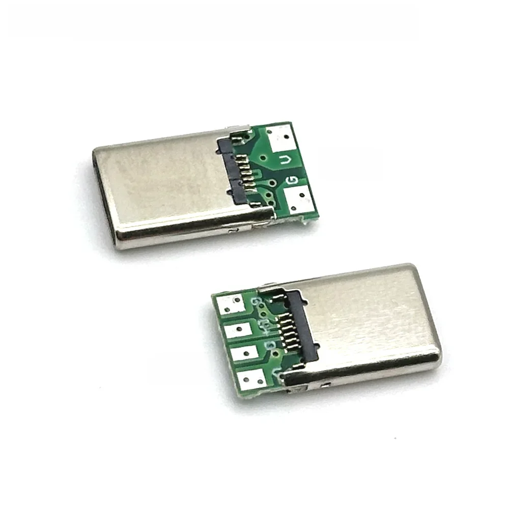 USB 3.1 2Pin 4Pin type c male Connectors Jack Tail 16P usb Male Plug Electric Terminals welding DIY
