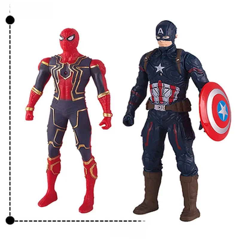 The Avengers Spider Man Hulk Film Handcrafted Model  Toys Marvel Movable Luminescence Doll Handmade