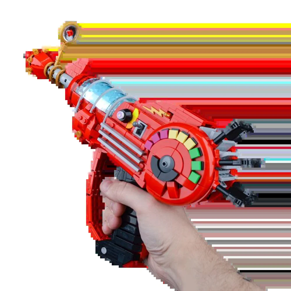 Gorbicks MOC Red Call of Duty Ray Gun Model Bricks DIY Game Weapon Building Blocks Kit Props Toys