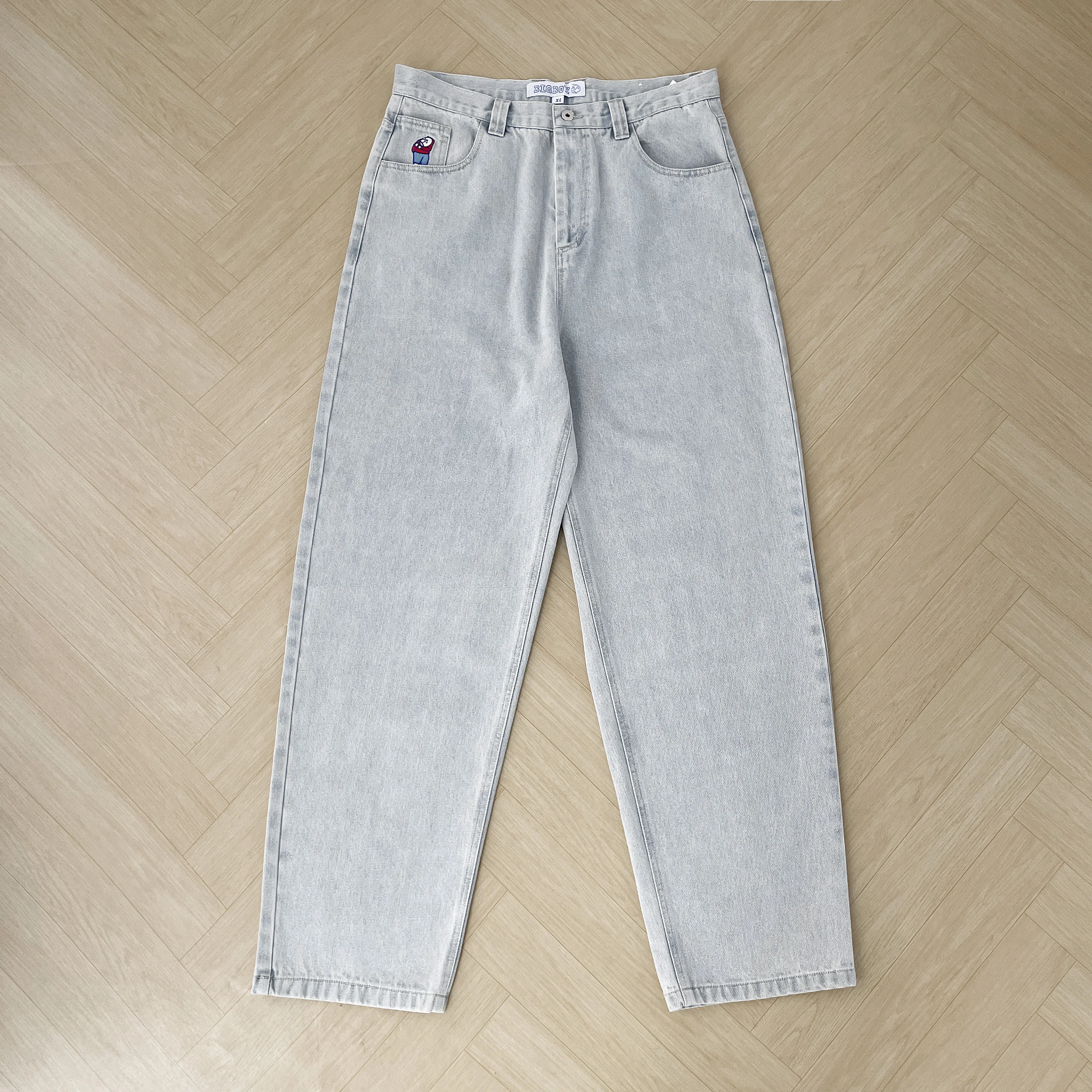 Y2K Big Baggy Boy Jeans for Men Streetwear Baggy Jeans Embroidery Denim Leisure Denim Pants Women