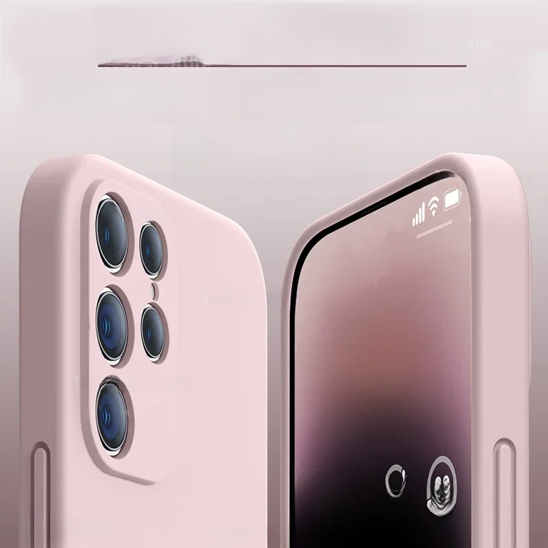 Liquid Silicone For Samsung Galaxy S24 S23 S22 S21 S20 Ultra Plus FE A73 A54 A53 A52 4G 5G Fashion