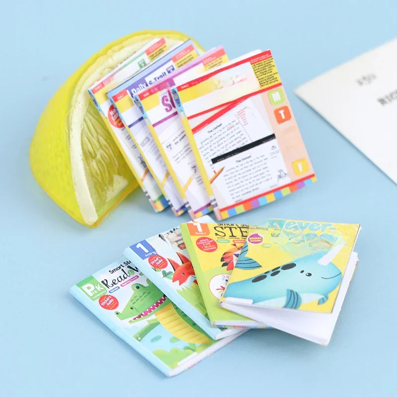 4Pcs 1:12 Dollhouse Miniature Excercise Books Paper Notebook Doll House Decor