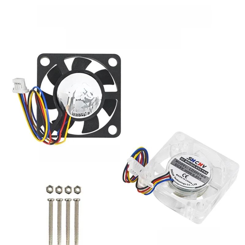 5V 3007 Fan PWM Speed Adjustable CPU Cooling Radiator JST Interface Optional LED with M2.5 Screws