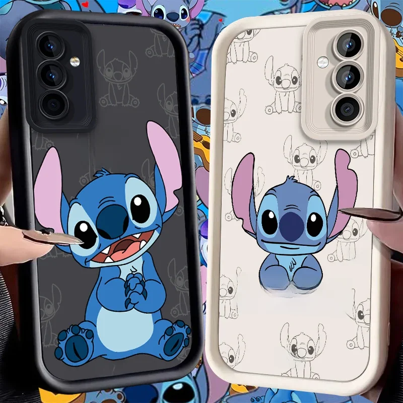 Lovely Disney Stitch Case for Samsung Galaxy S24 S23 S22 S21 Ultra Plus S20 FE A54 A53 A52 A52S A51