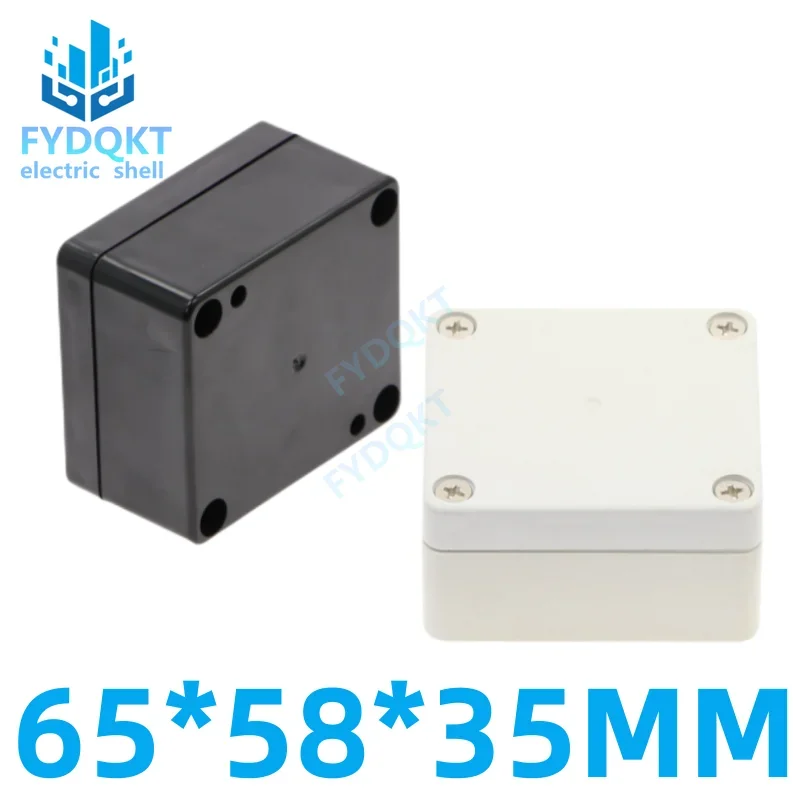 1pcs Grey Black 65x58x35mm ABS Plastic housing Security power supply Electronic instrument Outdoor wiring waterproof box