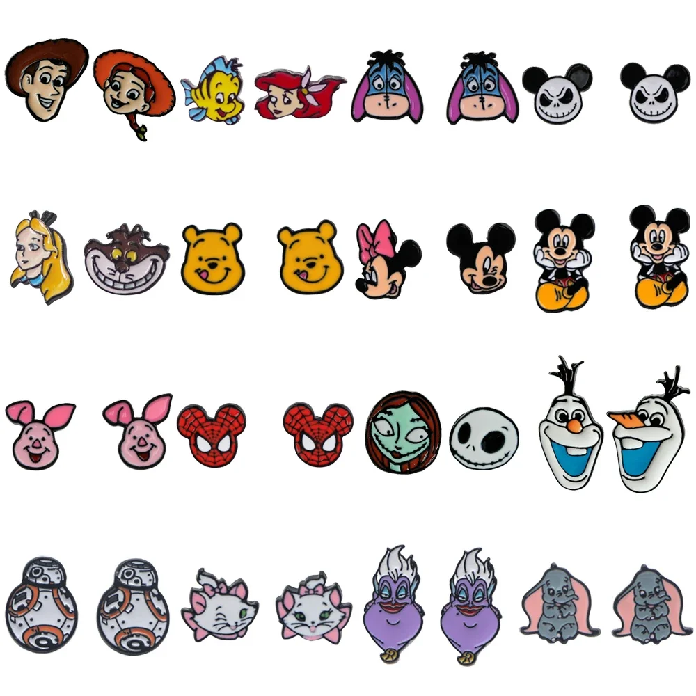 Cartoon Funny Stud Earrings for Women Piercing Women's Stainless Steel Jewelry Fashion Accessories