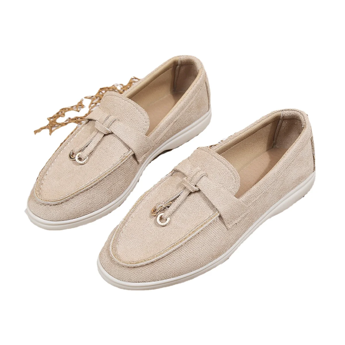 New Women Loafers Slip on Ladies Flats Brand Spring Autumn Casual Flat Shoes Leather Cashmere Single