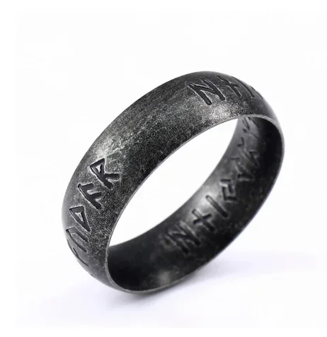 18 Letter Rune words Odin Norse Viking Rings Stainless Steel Fashion Style For Men Women Jewelry