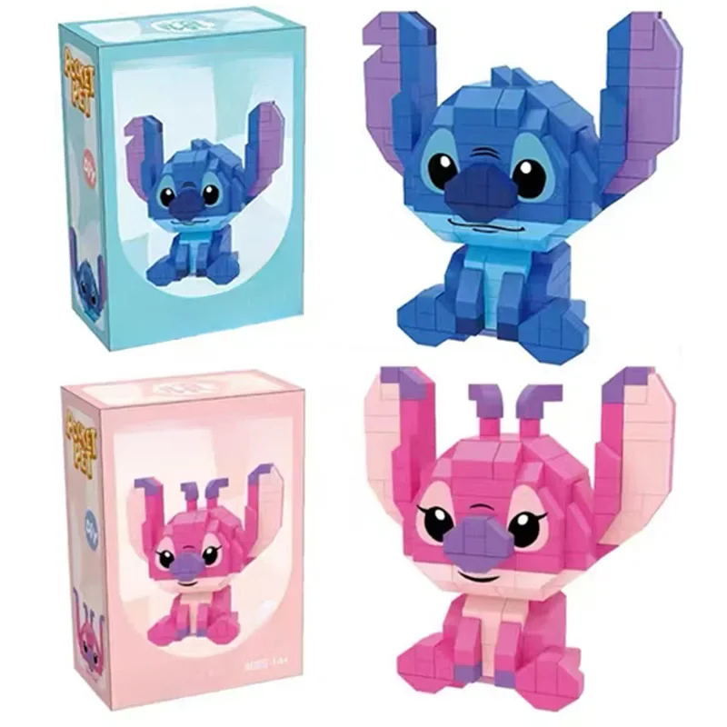 Cartoon Stitch Building Blocks Anima Action Figure Educational Toy Bricks Cabinet Decoration
