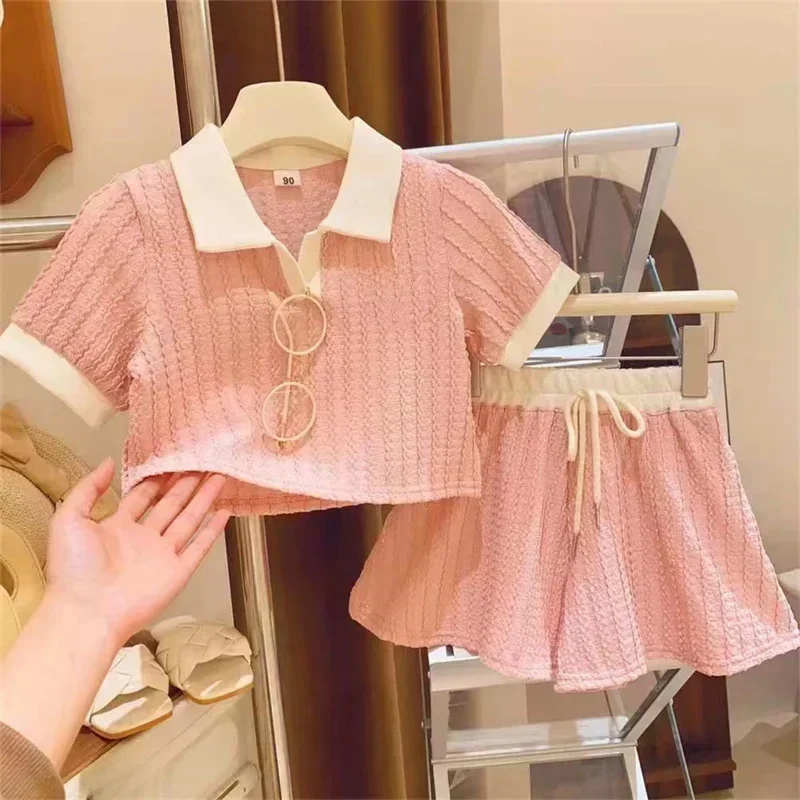 Baby Girls Cute Sweet Clothes Set Kids Casual Short Sleeve Top Pant Outfit Summer New Children