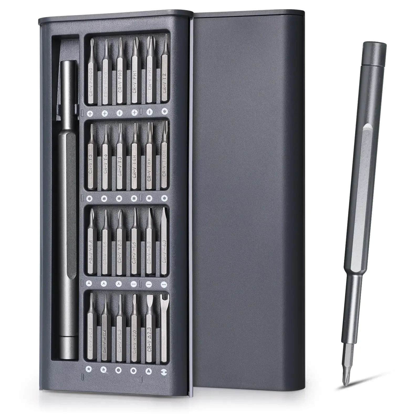 Precision Screwdriver Set 25 in 1 Phillips Torx Hexagonal Flat Head Magnetic Screwdriver Head for