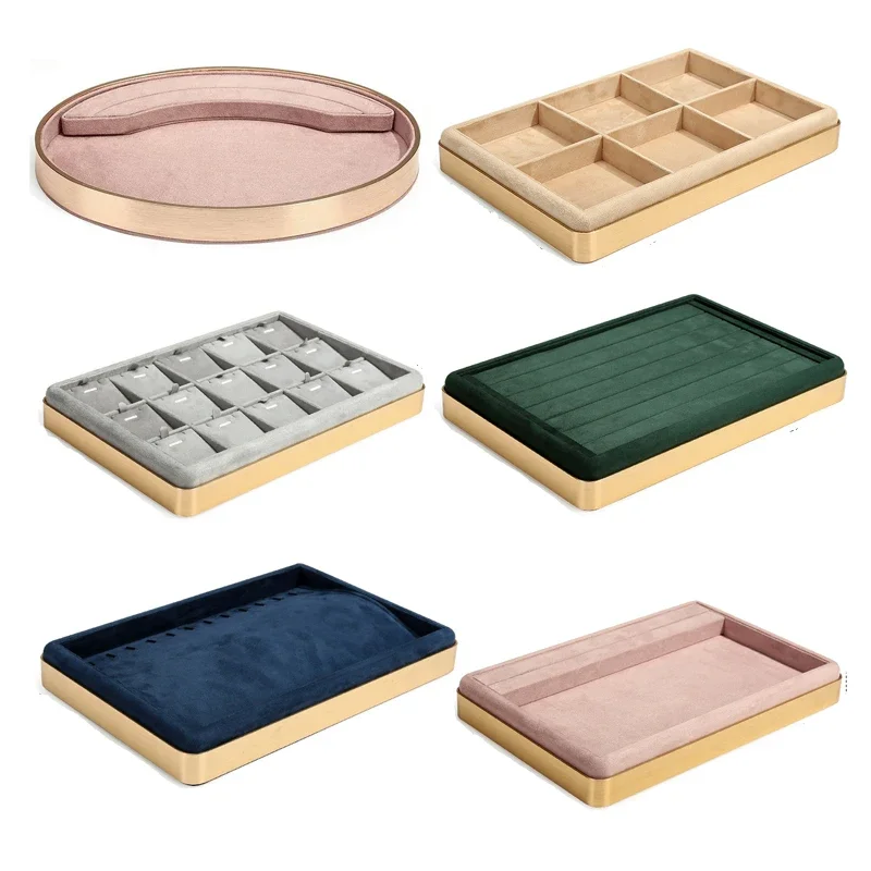 Luxulry Jewelry Display Tray Pendant Bracelet Organizer Rings Earring Show Stand Pearl Necklace
