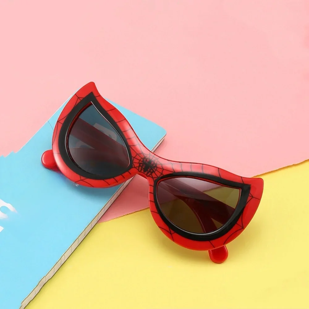 Disney Anime Kids Spider Sunglasses Boy Girl Cat Eye Polarized Flexible Sun Glasses UV400 Anti UVA