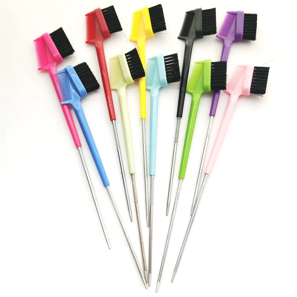 10PCS Wholesale Edge Control Brush Head Eyebrow Brush For Hair Salon Hair Comb Brushes Beauty